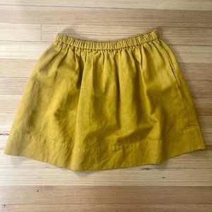 Elizabeth and James Ochre Gathered Short Skirt- Medium